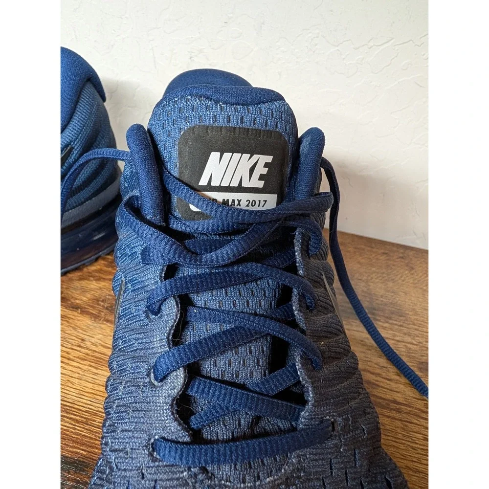 Nike Air Max 2017 Mens Navy Blue Running Shoes Size 8